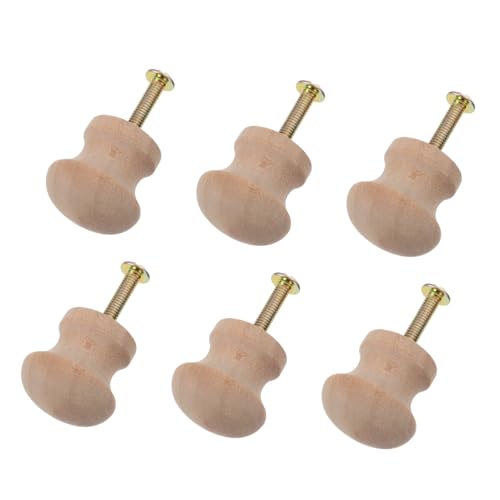 Kisangel 12 Stück Runde Möbelgriffe aus Massivem Holz Unlackiert Pilz form Schrankgriff Ersatz Langlebig und Praktisch für Küchenschränke Kommoden Wohnzimmer und Büro von Kisangel