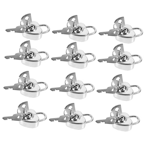 Kisangel 12 Stück Teiliges Herzform Vorhängeschloss aus Robustem Eisen Rostfrei Vielseitig Einsetzbar für Gepäck Schränke und Rucksäcke Sicherer Schutz für Reise und Alltag Kisangel 12 Stück Teiliges Herzform Vorhängeschloss aus Robustem Eisen Rostfrei Vielseitig Einsetzbar für Gepäck Schränke und Rucksäcke Sicherer Schutz für Reise und Alltag von Kisangel