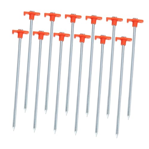 Kisangel 16 Stück Teiliges Schwere Stahl-zeltheringe Extra Lange Windfeste Zeltnägel für Outdoor-Camping Robuste Metall-erdnägel für Festen Halt Weichem und Hartem Boden für Zelte und von Kisangel