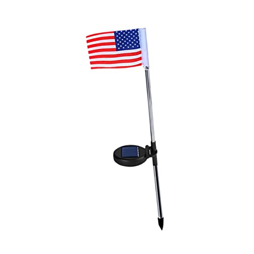 Kisangel 1Stk Solarleuchte für den Garten solar-gartenbeleuchtung gartenbeleuchtung mit solar Solar-Rasenleuchten solardeck licht amerikanische Flagge Sonnenlicht Solarlandschaftslicht LED von Kisangel