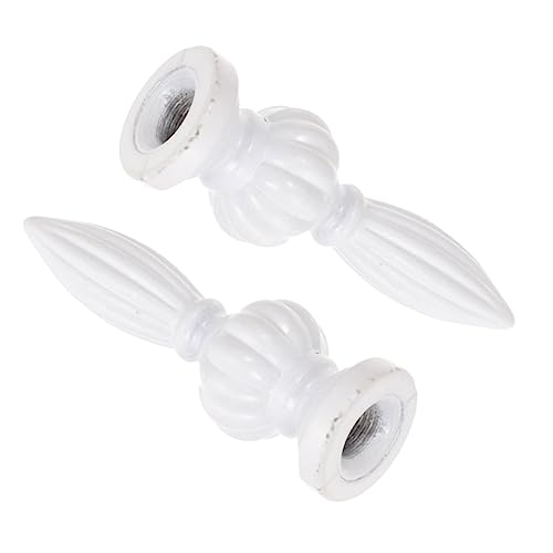 Kisangel 2 STÜCK Teiliges Lampenschirm dekor Weiße Zinclegierung Lampenknopf mit Innengewinde Moderne Lampenverzierung für Steh Tischlampen Langlebig und Farbbeständig Stilvolles von Kisangel