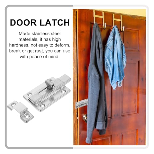 Kisangel 2 Sätze Edelstahl Türschloss Doppel schiebetür Riegel mit Schrauben Zwei wege Schlossschieber Sicherheits riegel für Innentüren und Gartentore von Kisangel