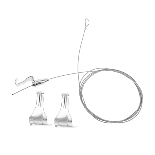 Kisangel 2 Sätze Einstellbares Edelstahl mit Rostfreiem Drahtseil und Haken Robustes Aufhängedraht Kit für Galerien Wohnzimmer und Büros Sichere Bilderrahmen Aufhängung von Kisangel