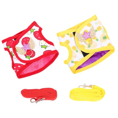 Kisangel 2 Sätze Kaninchen Geschirr mit Leine Verstellbares Hasen Harness aus Weichem Strapazierfähigem Modisches Design für Kleine Haustiere Wie Kaninchen und Nager Waschbar und Bequem in von Kisangel