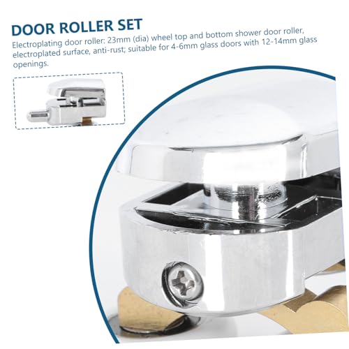 Kisangel 2 Sätze Teiliges Duschkabinen Schiebetür Gleitrollen aus Robustem Material mit Geräuscharmem Hochgeschwindigkeitslager Rostfrei Langlebig und Flexibel für Obere und Untere von Kisangel