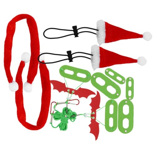 Kisangel 2 Sätze Verstellbare Reptilien-Leine und Geschirr für Kleine Tiere Sicheres Führungsseil für Eidechsen Geckos Chamäleons mit Weihnachtlichem Flügelgeschirr Schal und Hut für Kisangel 2 Sätze Verstellbare Reptilien-Leine und Geschirr für Kleine Tiere Sicheres Führungsseil für Eidechsen Geckos Chamäleons mit Weihnachtlichem Flügelgeschirr Schal und Hut für von Kisangel
