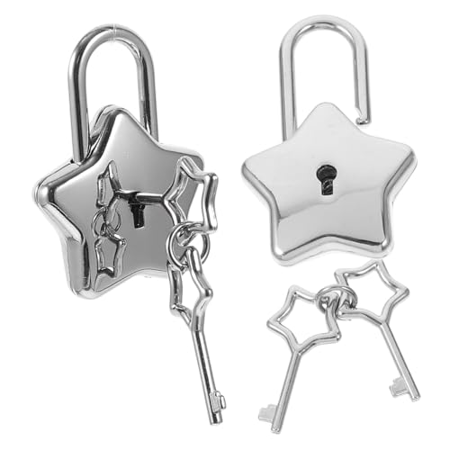 Kisangel 2 Stck Sternförmiges Vorhängeschloss für DIY Tagebuch Kleine Leichte Schloss Deko mit Schlüsseln für Schmuckkästchen Rucksack und Geschenkideen Kisangel 2 Stck Sternförmiges Vorhängeschloss für DIY Tagebuch Kleine Leichte Schloss Deko mit Schlüsseln für Schmuckkästchen Rucksack und Geschenkideen von Kisangel
