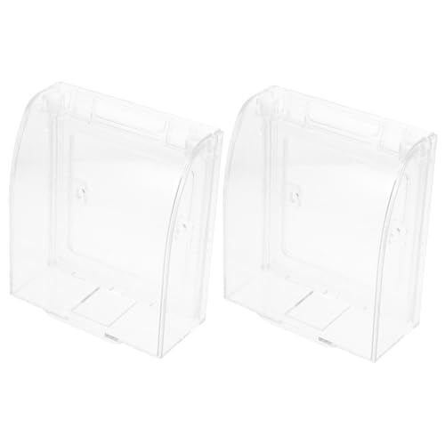 Kisangel 2 Stück Babyproof Steckdosenabdeckung aus Stabilem Kunststoff Transparente Schutzabdeckung für Standard Steckdosen Kindersicher Einfache Montage Spritzwassergeschützt für Junge von Kisangel