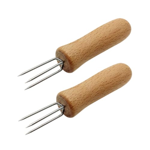 Kisangel 2 Stück Grillgabel mit Holzgriff Robuste Bbq Spieße für Mais Obst Langlebige Kleine Utensilien für Küche Restaurant Outdoor Camping und Partygebrauch Kisangel 2 Stück Grillgabel mit Holzgriff Robuste Bbq Spieße für Mais Obst Langlebige Kleine Utensilien für Küche Restaurant Outdoor Camping und Partygebrauch von Kisangel