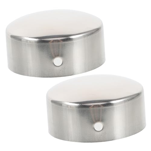 Kisangel 2 Stück Handlauf endkappen Edelstahl für Rundrohre Einfache Montage mit Schrauben Langlebige Geländer Zubehör Rohrschutz für Treppenhandläufe Rostfrei Dekorativ von Kisangel