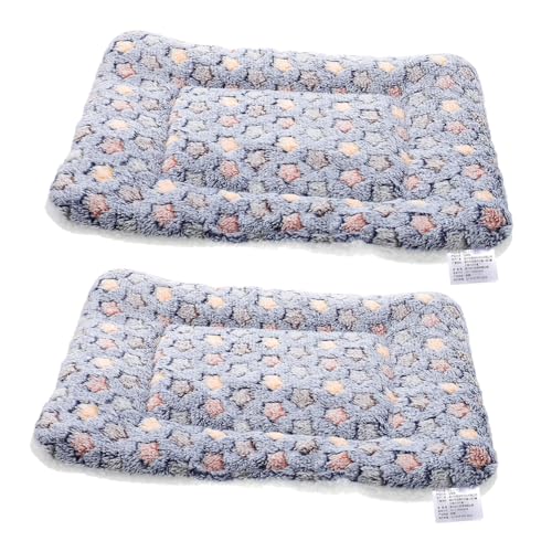 Kisangel 2 Stück Haustier Schlafmatte Warme Dicke Kuscheldecke für Hunde und Katzen Doppelseitig Flauschig rutschfest als Bodenpolster für Sofa Auto Winter Komfortable Tiermatte von Kisangel