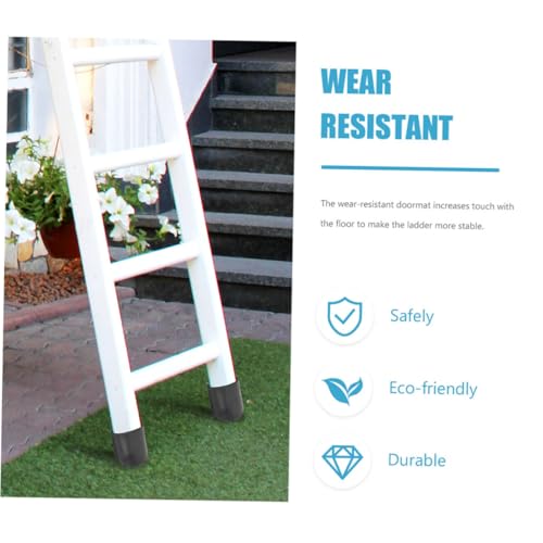 Kisangel 2 Stück Leiterfüße Gummi Schutzkappen Rutschfeste Leiterfußabdeckungen aus Hochwertigem Langlebigem Gummi für Teleskop Klappleitern Stoßdämpfend Verschleißfest Leiter Zubehör von Kisangel