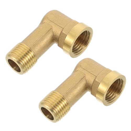 Kisangel 2 Stück Messing Winkelverbinder Gartenschlauch Anschluss mit Innen Außengewinde Verlängert und Verstärkt Korrosionsbeständig Für Flexible Rohrinstallation im Außenbereich Kisangel 2 Stück Messing Winkelverbinder Gartenschlauch Anschluss mit Innen Außengewinde Verlängert und Verstärkt Korrosionsbeständig Für Flexible Rohrinstallation im Außenbereich von Kisangel