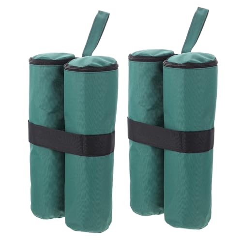 Kisangel 2 Stück Outdoor Sandsäcke Dunkelgrün Multifunktionale Zeltgewichte Strapazierfähig Für Sonnenschirm Pavillon Vorhang Fixierung Stabiler Sandsack Für Windschutz von Kisangel