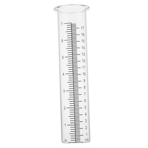 Kisangel 2 Stück Regenmesser Reagenzglas aus Klarem Glas mit Lesbarer Einteilung Praktischer Messzylinder für Einfache Niederschlagsmessung im Garten und Outdoor Bereich von Kisangel