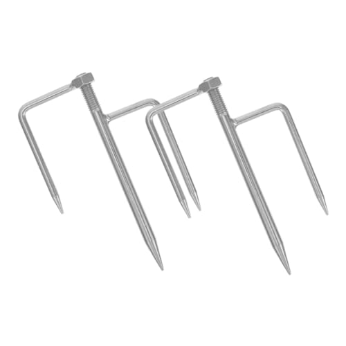 Kisangel 2 Stück Sonnenschirm Erdspieß Robuster Sandanker für Strand und Garten Leicht Tragbar und Multifunktional für Outdoor Aktivitäten und Angeln Nachhaltiger Schirmständer für von Kisangel