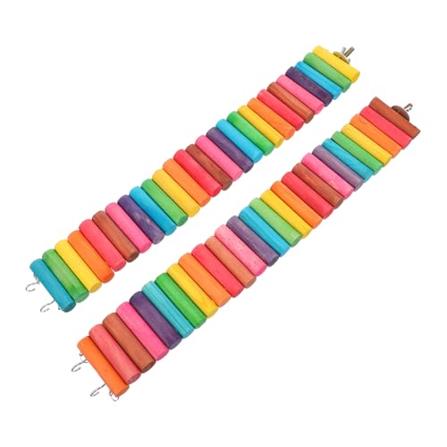 Kisangel 2 Stück Teiliges Hamster Kletterspielzeug aus Robustem Holz Multifunktionale Brücke und Leiter zur Beschäftigung von Zwerghamstern und Kleintieren Fördert Bewegung Balance und von Kisangel