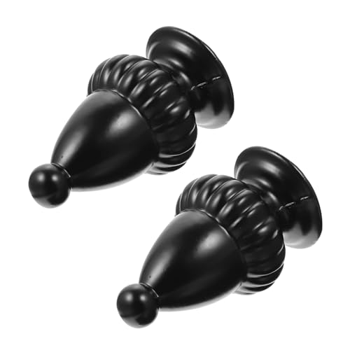 Kisangel 2 Stück Teiliges Lampen zubehör aus Schwarzem Aluminium Moderne Lampenschirm dekorknöpfe Innengewinde Langlebige Lichtkappen für Tisch Stehlampen Stilvolle Leuchtenverzierung von Kisangel