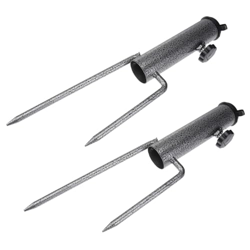 Kisangel 2 Stück Teiliges Sonnenschirm Erdspieß Robuster Schirmständer Wetterfester Strand und Gartenschirmanker für Stabilen Halt bei Wind für Sand und Boden von Kisangel