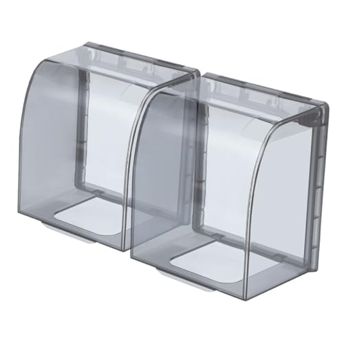 Kisangel 2 Stück Teiliges Wasserdichte Steckdosenschutz Abdeckung aus Transparentem Kunststoff Selbstklebend Wetterfeste Schutzabdeckung für Badezimmer und Küche Passend für Schalter und von Kisangel