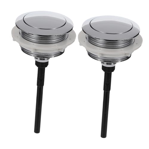 Kisangel 2 Stück Toilettenspülknopf Abs Rostfrei Einzelspülung Präzise Spülauslösung Langlebig Passend für Spülkasten Einfache Handbedienung Wassersparfunktion von Kisangel
