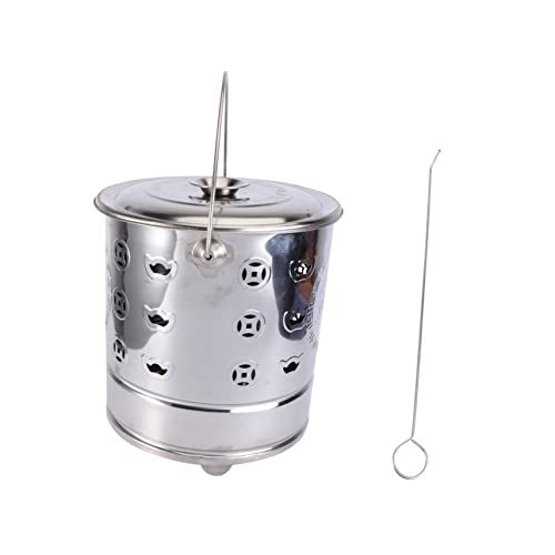Kisangel 2stücke Edelstahl Brennfass Und Ofen Für Belüftungslöchern Geeignet Für Papier Und Müll Silber Kisangel 2stücke Edelstahl Brennfass Und Ofen Für Belüftungslöchern Geeignet Für Papier Und Müll Silber von Kisangel