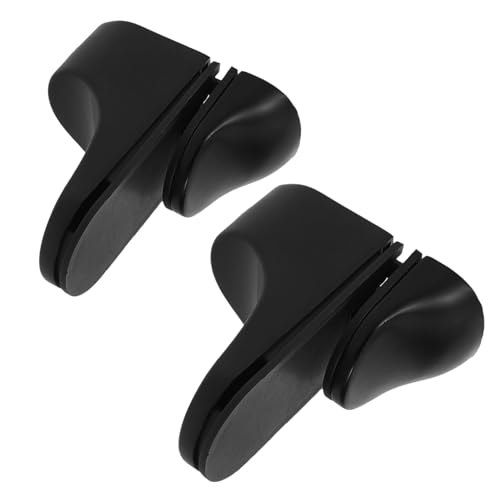 Kisangel 2 Stück Zinklegierung Glashalter Stabile Glasregalhalter für Badezimmer und Büro Schwerlast Regalbodenträger Sicherer Halt Einfache Montage Schwarz von Kisangel