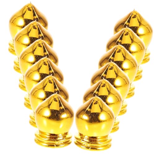 Kisangel 20 Stück Teiliges Fahnenmast mit Goldfarbenen Pennants Finial Endkappen Langlebige Flaggenstab Topper Einfach zu Montierende Flaggenkopf Dekoration für Innen und Außenbereich von Kisangel