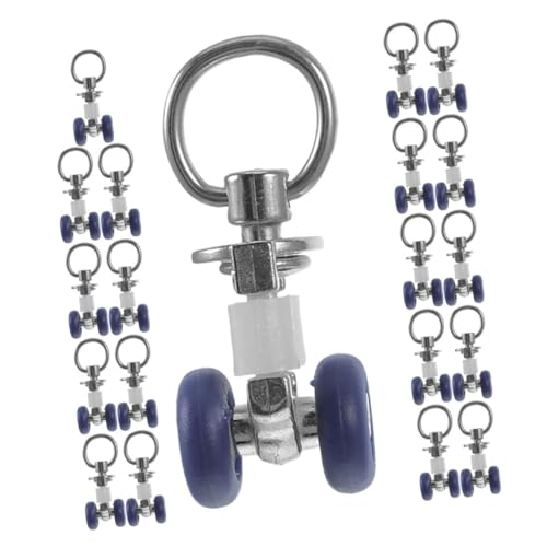 Kisangel 20 Stück Teiliges Set Gardinenrollen aus Rostfreiem Edelstahl Langlebige Schienengleiter für Schiebegardinen und Vorhangschienen Einfache Montage Geeignet für Raumteiler und von Kisangel