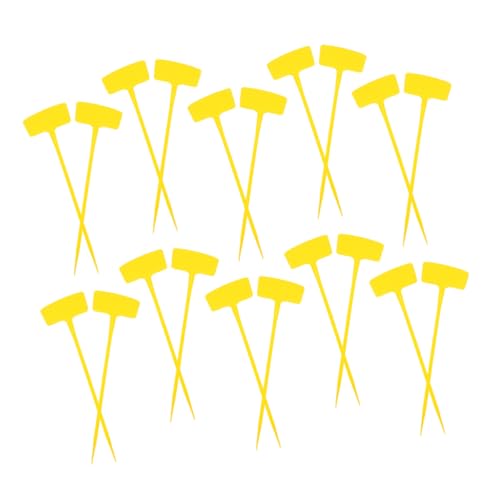 Kisangel 20 Stück Teiliges Wetterfeste Pflanzenschilder Gebogenem Stecketikett Schräger Beschriftungsfläche für Klare Pflanzenbeschriftung im Garten Wetterbeständig für Gemüse und Blumen von Kisangel