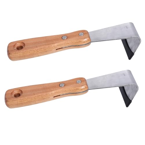 Kisangel 2St Obstbaum Rinden schaber Gartenschere Handhacke Buche Rindenentfernung Protokolle Handschere astscheren hochastschere Handschneider Handschaber für Obstbaum Holz Silver von Kisangel