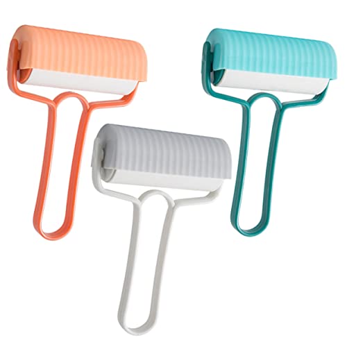 Kisangel 3 Stück Klebrige Fusselrollen für Tierhaare Effektiver Haarentferner für Kleidung Teppiche und Möbel mit Schutzkappe Tragbar und Wiederverwendbar von Kisangel