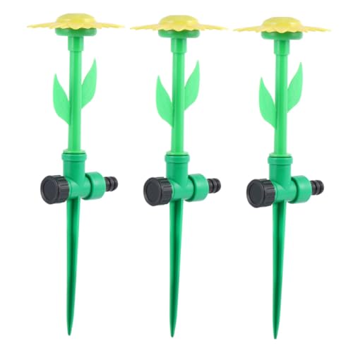 Kisangel 3 Stück Lawn Watering Sprayer Kopf Sonnenblumen düse Gelb Verstellbarer Gartensprinkler Bewässerung für Grünflächen Gemüsebeete und Garten von Kisangel