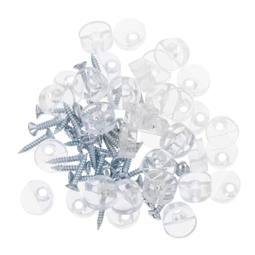 Kisangel 30 Stück Teiliges Transparentes Glas clips Vielseitige zur Befestigung von Spiegeln Glasscheiben und Schranktüren Einfache Montage ohne Profiwerkzeug für Wohnraumorganisation von Kisangel