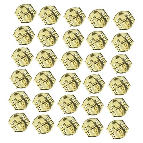 Kisangel 30 Stück Teiliges Vintage Eisen Hasp Schloss für Holzboxen Schmuckschatullen Robustes Scharnier mit Retro design Langlebiger Schubladenverschluss zur Ersatzmontage und Dekoration von Kisangel