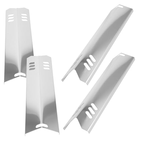 Kisangel 4 Stück Edelstahl Brennerabdeckungen Hitzebeständige Grillplatten für Gasgrill Ersatzteile Langlebige Einfach zu Installierende Grill Heat Plates für Outdoor Camping und Backyard Kisangel 4 Stück Edelstahl Brennerabdeckungen Hitzebeständige Grillplatten für Gasgrill Ersatzteile Langlebige Einfach zu Installierende Grill Heat Plates für Outdoor Camping und Backyard von Kisangel
