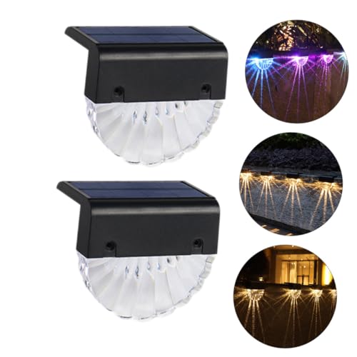 Kisangel 4 Stück Solar Treppenlampen Außen Solarleuchten für Garten Terrasse Dekorative Solarlampen für Außenbereich Energiesparend und Einfache Montage von Kisangel