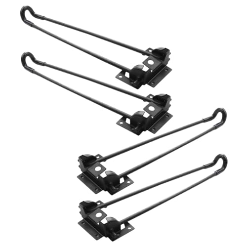 Kisangel 4 Stück Teiliges Klappbare Metall tischbeine Haarnadel Design Höhe Robuste Eisenmöbelbeine Lackiert DIY Ersatz für Werkbank Schreibtisch Picknick Bürotisch von Kisangel