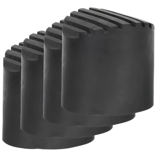 Kisangel 4 Stück Teiliges Leiterfußabdeckungen aus Strapazierfähigem Gummi Rutschfest Verdicktes Material für Stabile Trittleiter Schalldämpfend Bodenschonend Passend für Teleskop von Kisangel