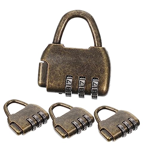 Kisangel 4 Stück Teiliges Retro Zahlenschloss Antikes Kombinationsschloss aus Zinklegierung Sicheres Zahlencode Schloss für Schmuckkästchen Holzkisten und Reisekoffer Kisangel 4 Stück Teiliges Retro Zahlenschloss Antikes Kombinationsschloss aus Zinklegierung Sicheres Zahlencode Schloss für Schmuckkästchen Holzkisten und Reisekoffer von Kisangel