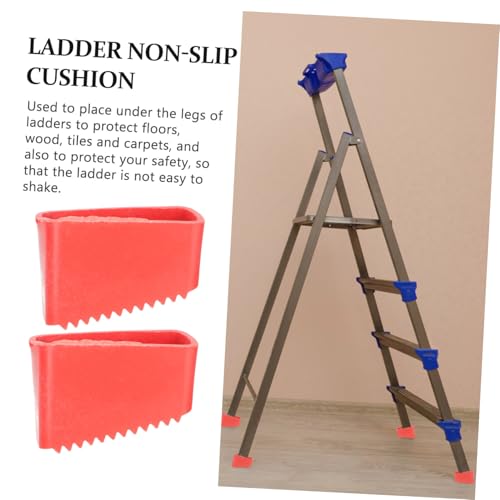 Kisangel 4 Stück Teiliges Rutschfeste Gummi leiterfüße Antirutsch abdeckung Ersatzfüße für Haushaltsleiter Stabile Leiterpads für Sicheren Halt und Bodenschutz von Kisangel