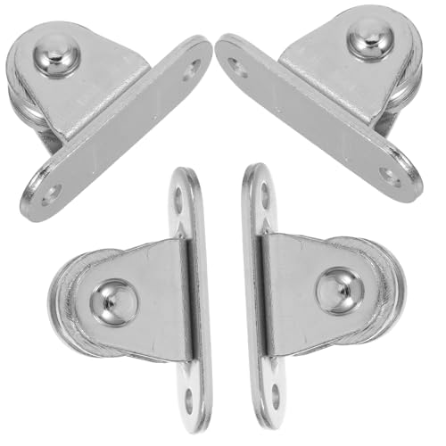 Kisangel 4 Stück Teiliges Silent Fixed Pulley Hochleistungs Umlenkrolle für Deckenvorhänge und Pool Sonnenschutz Einfache Installation ohne Werkzeuge Langlebig und Vielseitig Einsetzbar von Kisangel