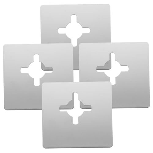 Kisangel 4 Stück Teiliges Türloch abdeckplatten Edelstahl Verstärkte Türschloss reparaturplatten Rostfrei Hohe Härte Kompatibel mit Standard türgriffen Geeignet für Zuhause Büro und Hotel von Kisangel