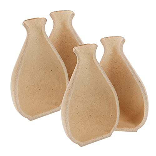 Kisangel 4 Stück Vase Form Selber Machen Minimalistisch Dekorativ Künstlerisch Klein Ästhetisch Für Drinnen Hälfte Fälschung Wohnkultur Graffiti-vasenform Halbformvase Selber Machen Holz von Kisangel