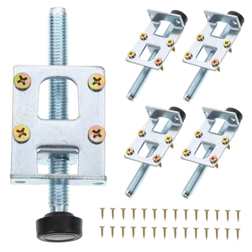 Kisangel 4 Stück Verstellbare Möbel Nivellierfüße Schwerlast Gewindefüße mit Sicherungsmuttern für Tisch Stuhl Schrank Werkbank Höhenverstellbare Füße für Verschiedene Böden von Kisangel