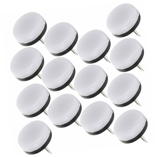 Kisangel 40 Stück Möbelbeine Schutzkappen mit Nylonboden rutschfeste Möbelgleiter mit Nägeln Bodenschoner für Stuhl Tischfüße Langlebiger Bodenschutz für Holz Hartböden von Kisangel