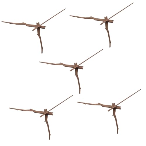 Kisangel 5 Sätze Walnuss Holz Uhrzeiger DIY Uhrzeiger Ersatz für Wanduhr Einfache Montage Feine Textur Geeignet für Uhr Reparatur und Bastelprojekte von Kisangel