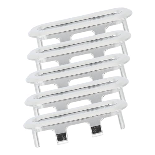 Kisangel 5 Stück Ovaler Waschbecken Überlaufabdeckung aus Robustem Abs Kunststoff Einfache Installation Leicht Kompakt Dekorative Abdeckung für Überlauflöcher im Bad und Küche Passend für von Kisangel