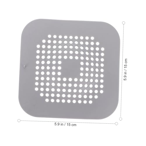 Kisangel 5 Stück Teiliges Abflusssieb aus Langlebigem TPR Quadratisch Flexibel und Hygienisch Passend für Küchen Badezimmer Bodenabläufe mit Saugnäpfen gegen und Haarfilterfunktion von Kisangel