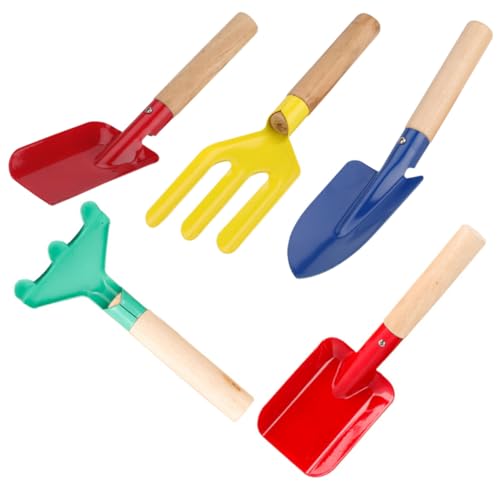 Kisangel 5 Stück Teiliges Gartengeräte mit Holzgriff Sicheres Gartenwerkzeug für Kleine Hände Inklusive Schaufel Rechen Forke für Gartenarbeit und Spielerisches Lernen im Freien Kisangel 5 Stück Teiliges Gartengeräte mit Holzgriff Sicheres Gartenwerkzeug für Kleine Hände Inklusive Schaufel Rechen Forke für Gartenarbeit und Spielerisches Lernen im Freien von Kisangel